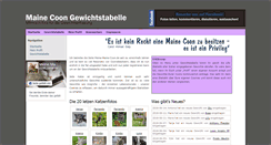 Desktop Screenshot of gewichtstabelle.meine-maine-coon.de